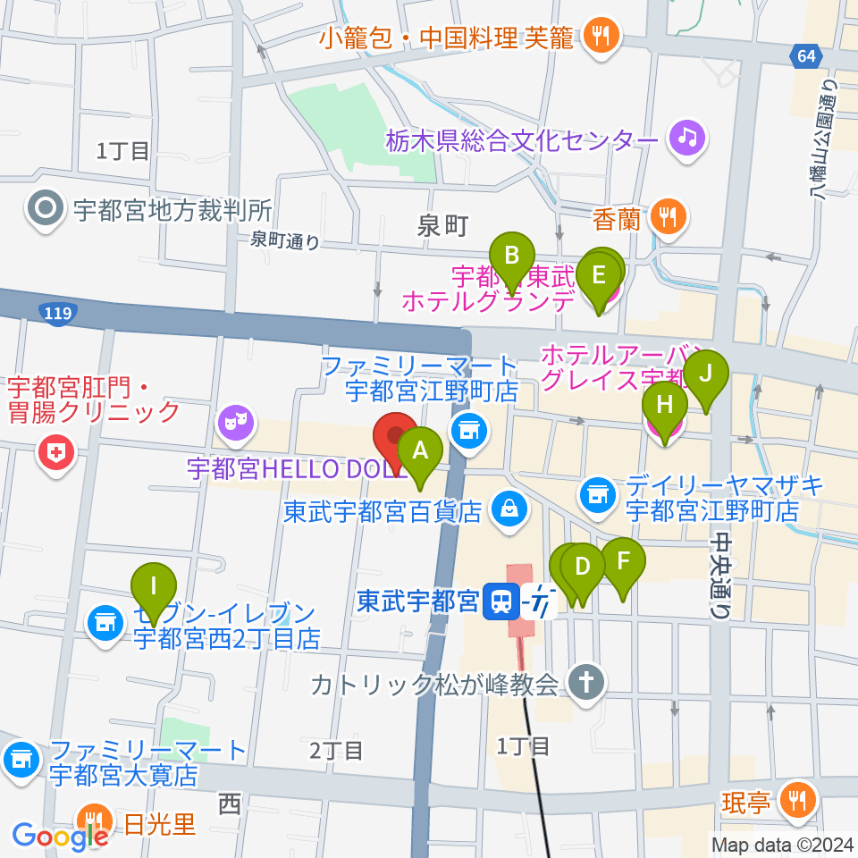 Pupu's Studio(ププズスタジオ)周辺のホテル一覧地図