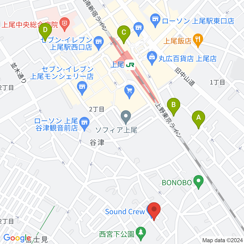 STUDIO SOUND CREW周辺のホテル一覧地図