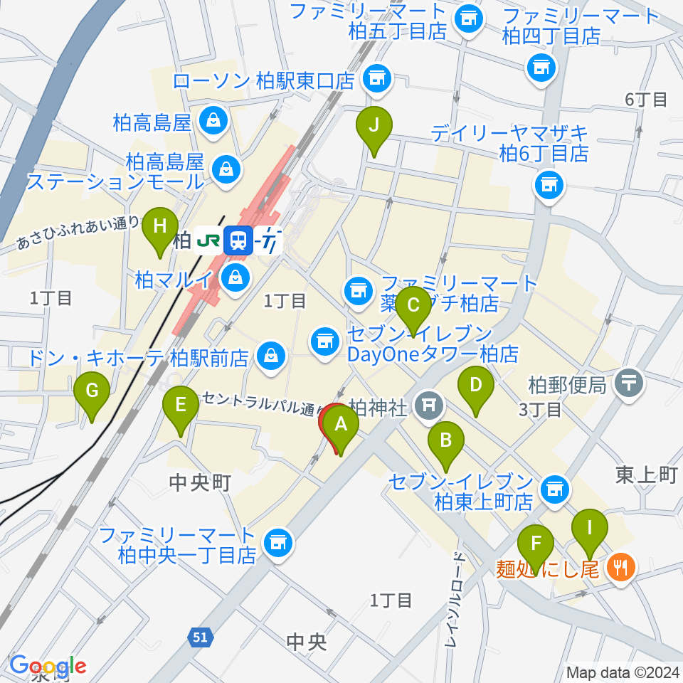 ディスクユニオン柏店周辺のホテル一覧地図