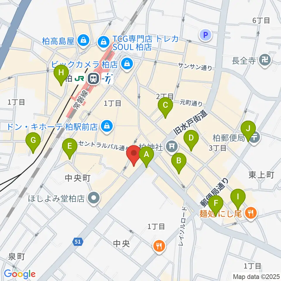 ディスクユニオン柏店周辺のホテル一覧地図