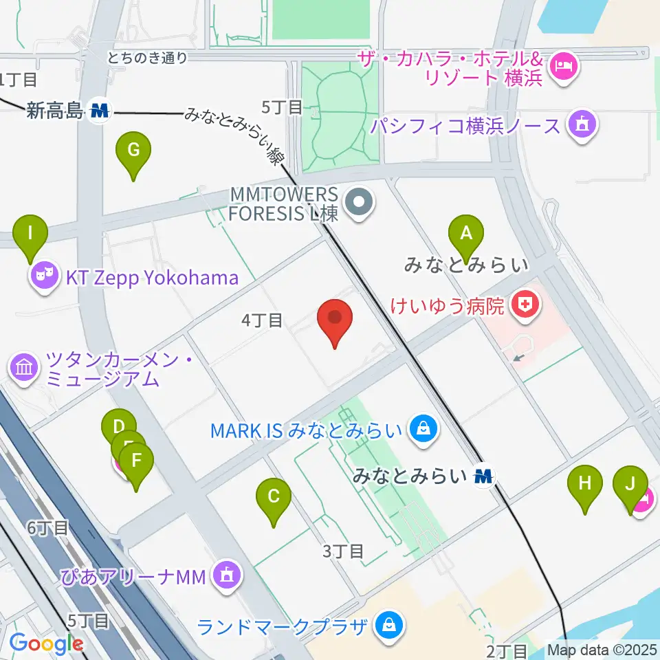 キノシネマ横浜みなとみらい周辺のホテル一覧地図