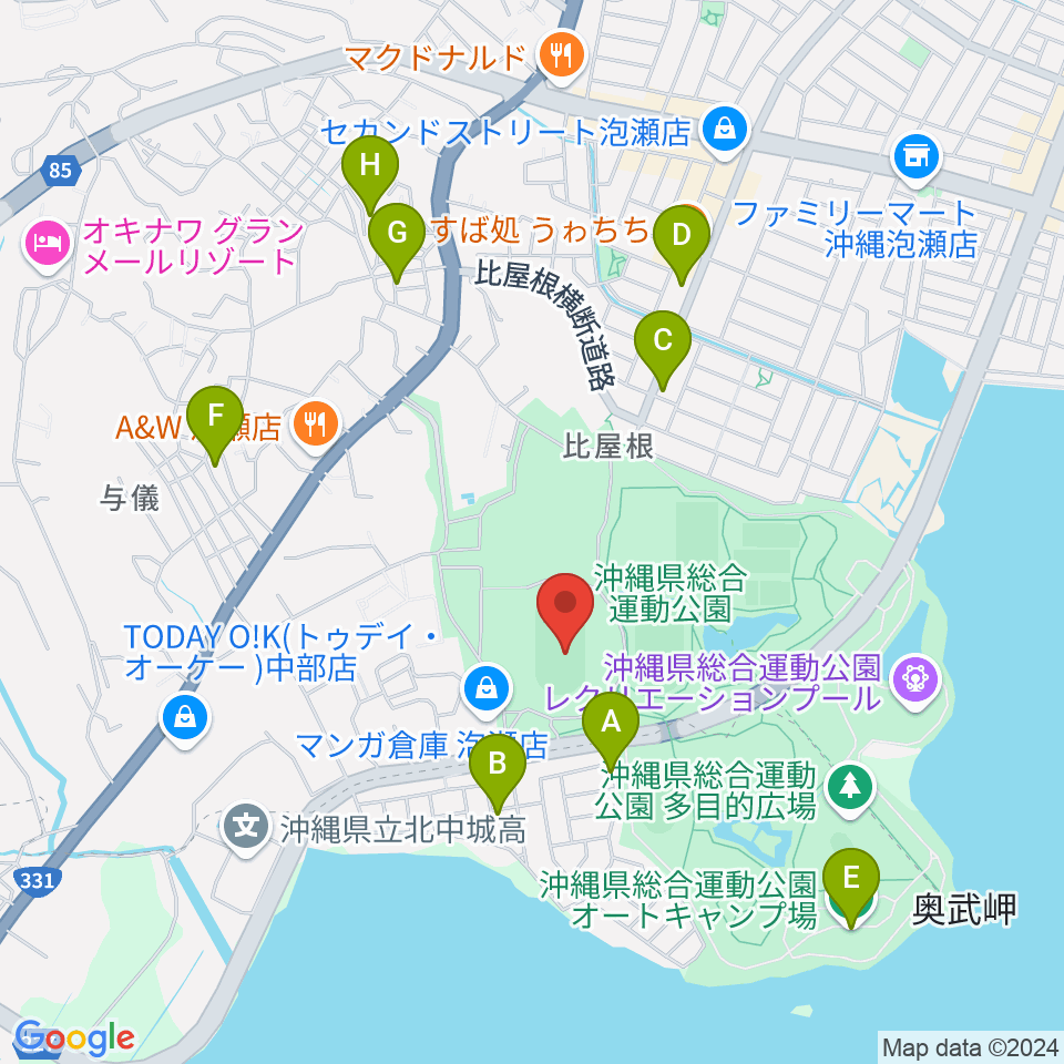 タピック県総ひやごんスタジアム周辺のホテル一覧地図