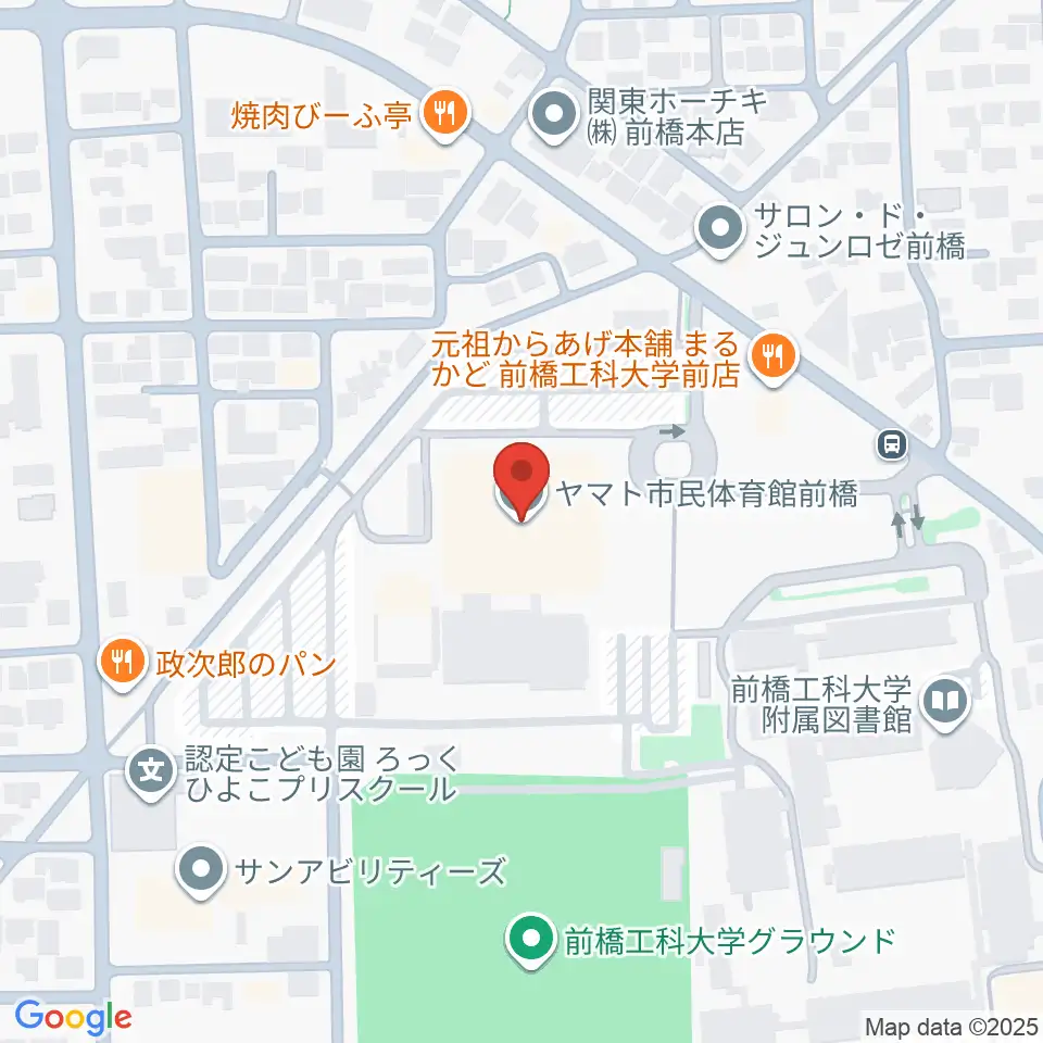 ヤマト市民体育館前橋周辺のホテル一覧地図