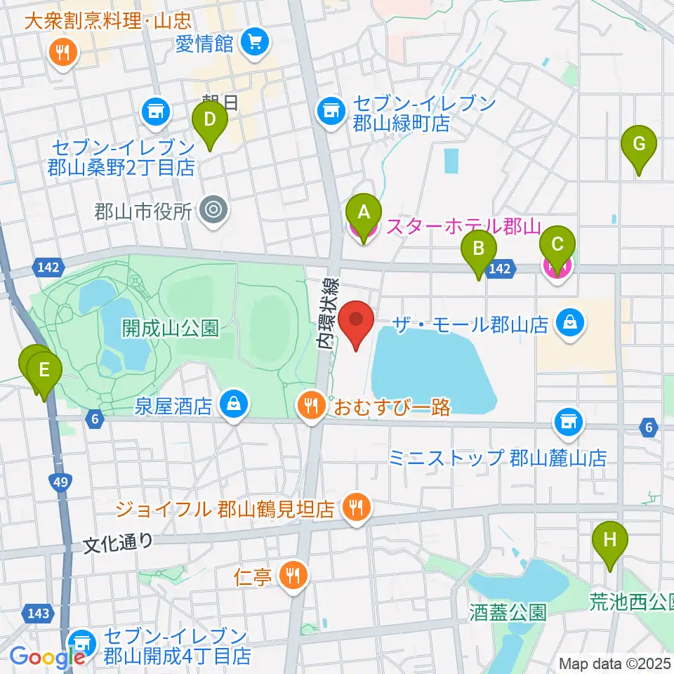 宝来屋 ボンズアリーナ周辺のホテル一覧地図