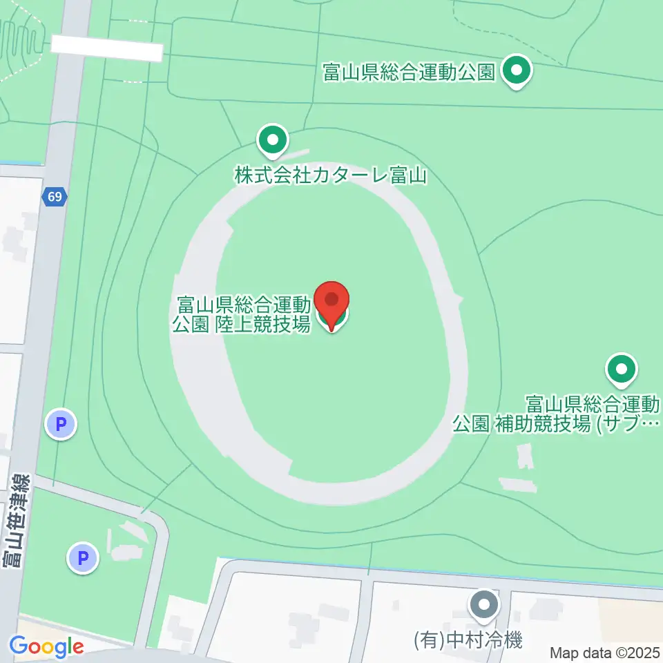 富山県総合運動公園陸上競技場周辺のホテル一覧地図