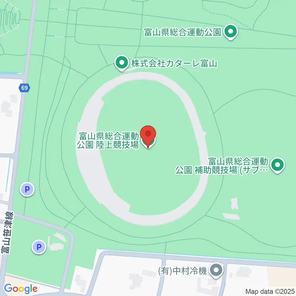 富山県総合運動公園陸上競技場周辺のホテル一覧地図
