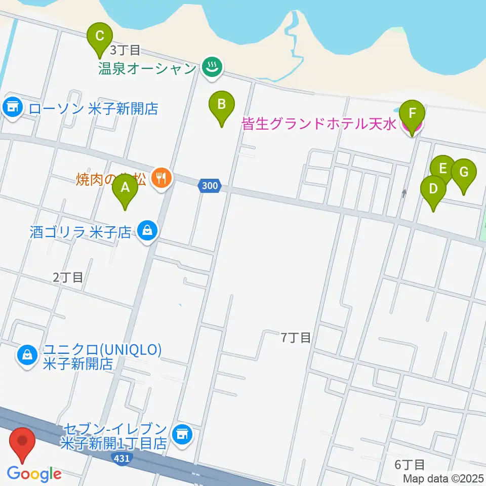 鳥取県立米子産業体育館周辺のホテル一覧地図
