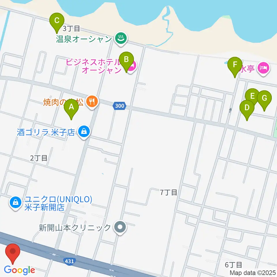 鳥取県立米子産業体育館周辺のホテル一覧地図