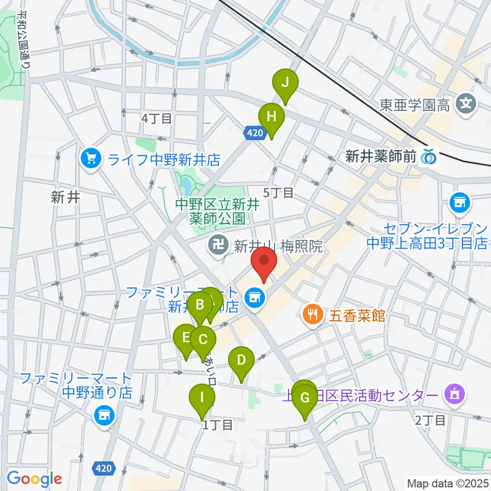 STUDIO LIFE周辺のホテル一覧地図