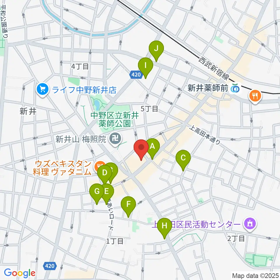 STUDIO LIFE周辺のホテル一覧地図