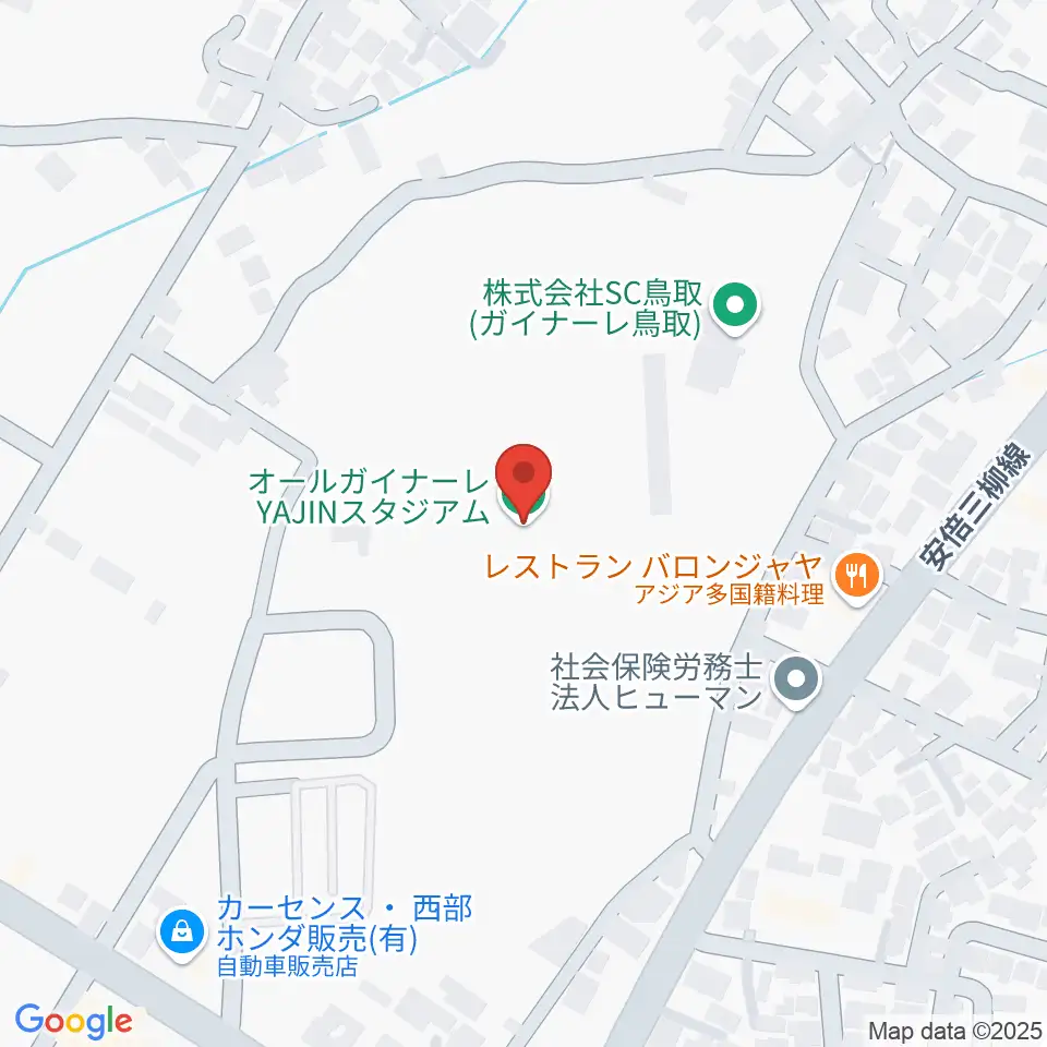 オールガイナーレYAJINスタジアム周辺のホテル一覧地図