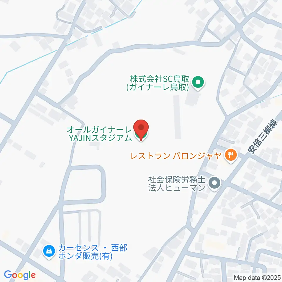オールガイナーレYAJINスタジアム周辺のホテル一覧地図