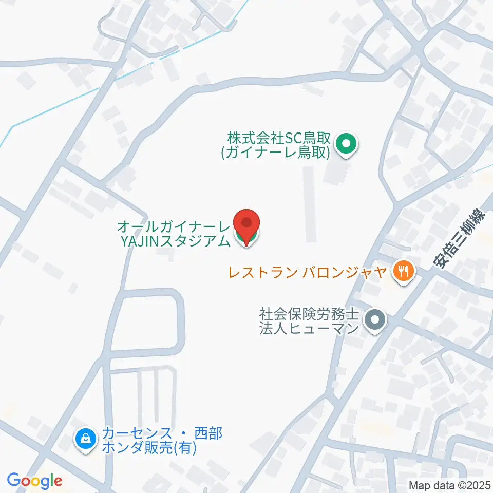 オールガイナーレYAJINスタジアム周辺のホテル一覧地図