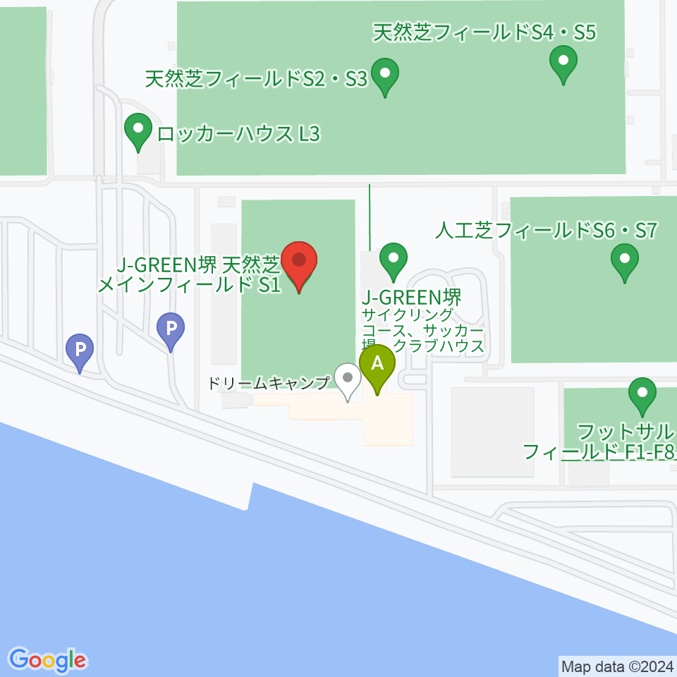 J-GREEN堺メインフィールド周辺のホテル一覧地図