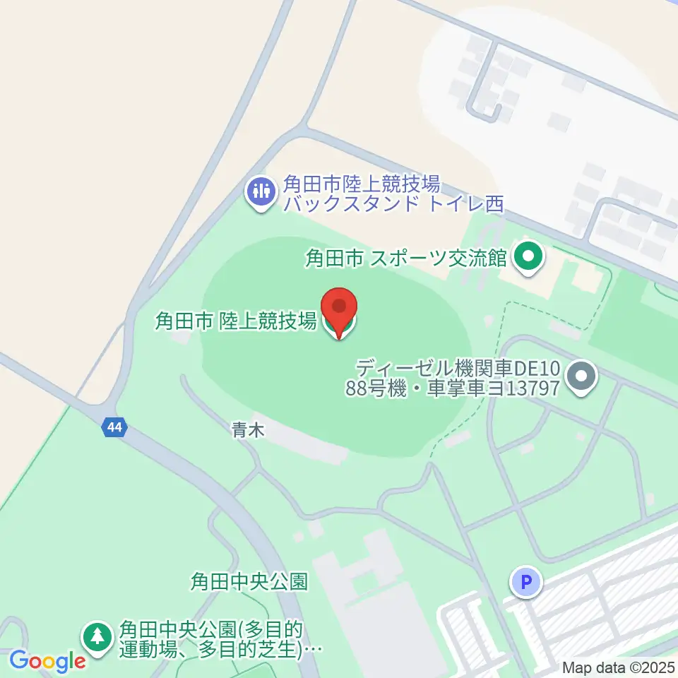 角田市陸上競技場周辺のホテル一覧地図