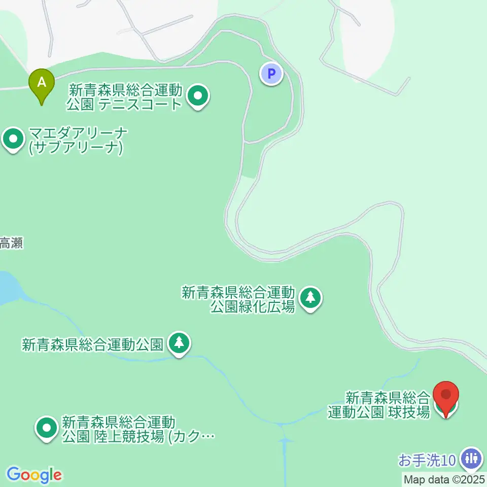 新青森県総合運動公園球技場周辺のホテル一覧地図