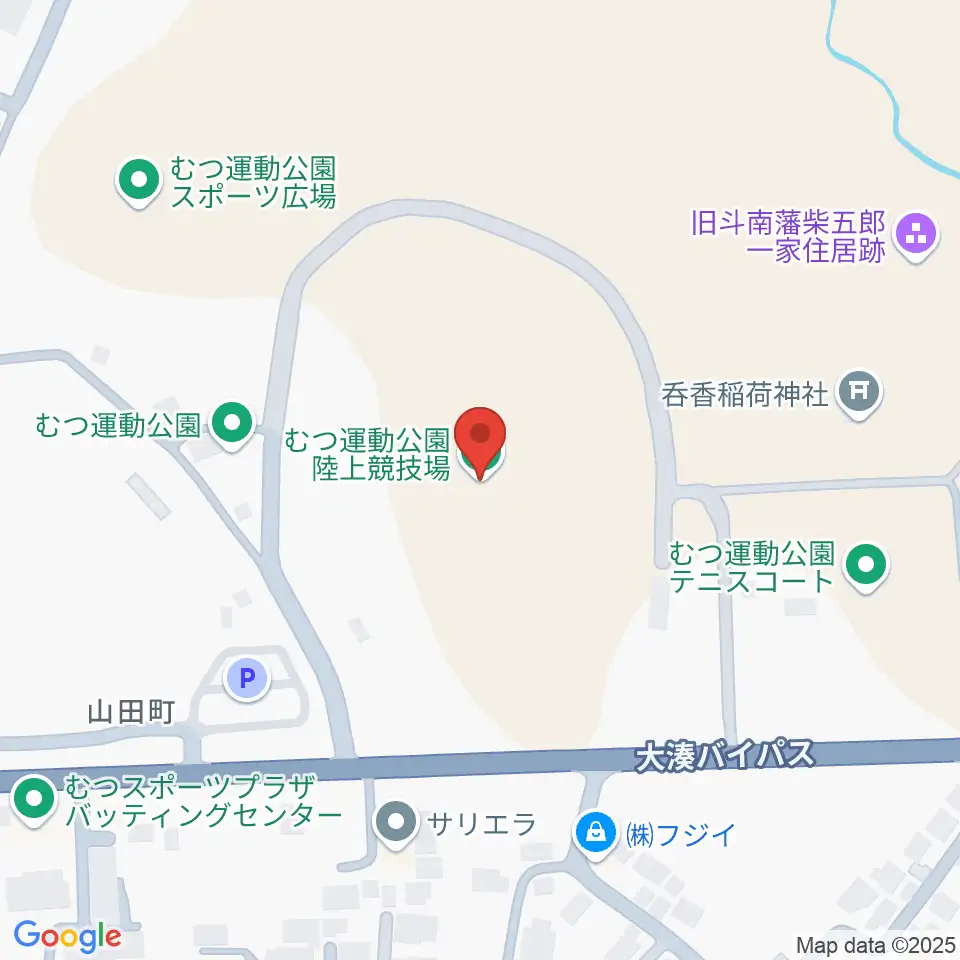 むつ運動公園陸上競技場周辺のホテル一覧地図