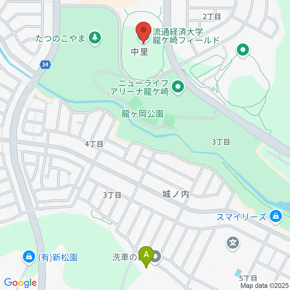 流通経済大学龍ケ崎フィールド周辺のホテル一覧地図