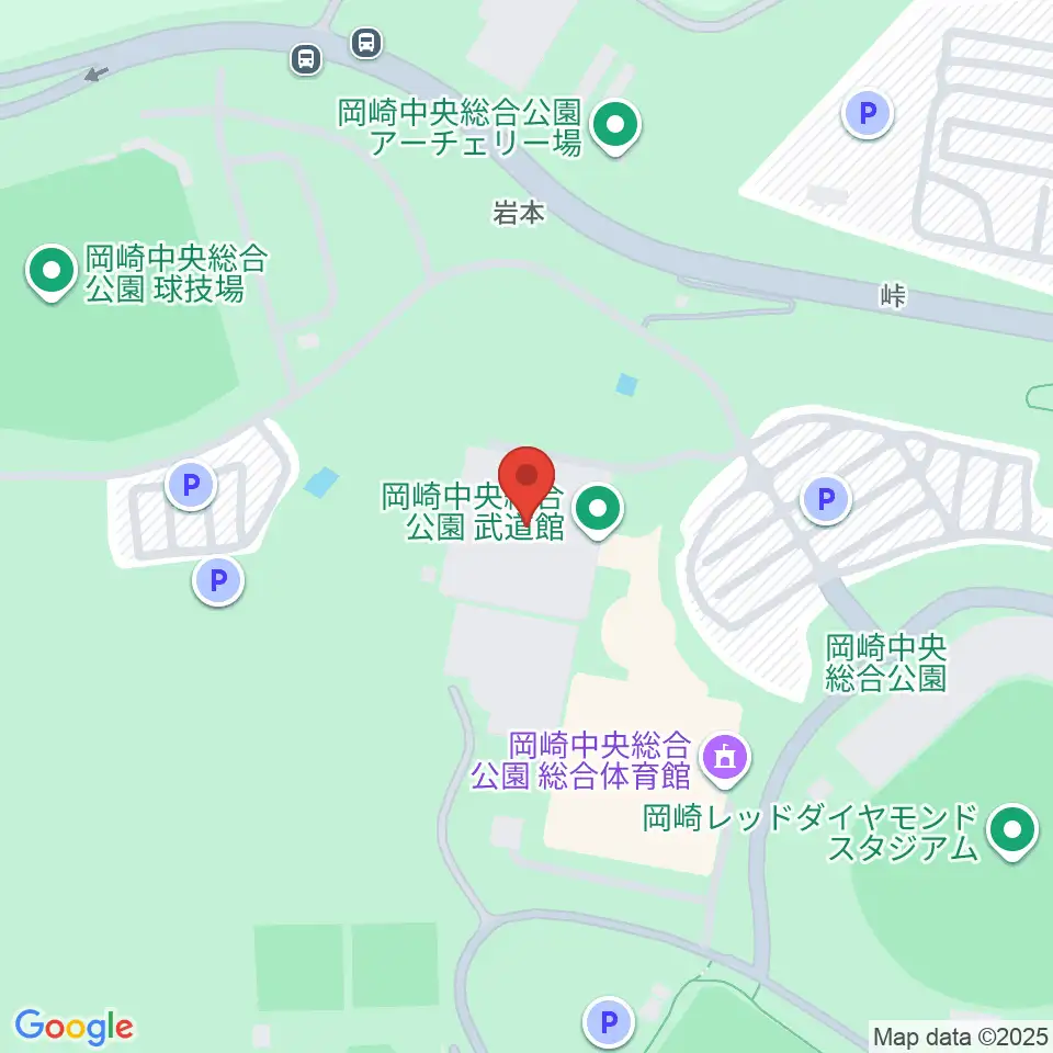 岡崎中央総合公園 武道館周辺のホテル一覧地図