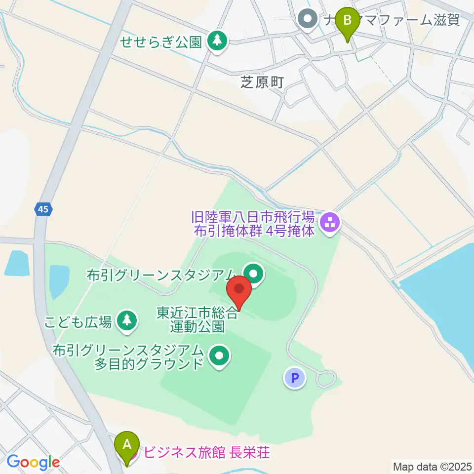 布引グリーンスタジアム周辺のホテル一覧地図