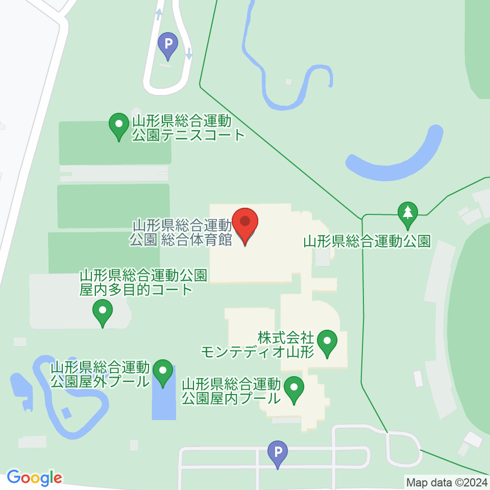 山形県総合運動公園 総合体育館周辺のホテル一覧地図