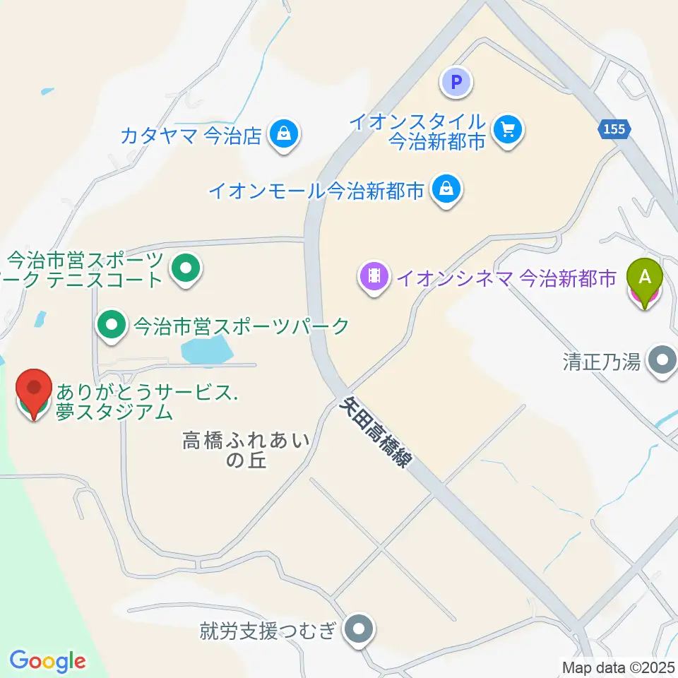 ありがとうサービス.夢スタジアム周辺のホテル一覧地図