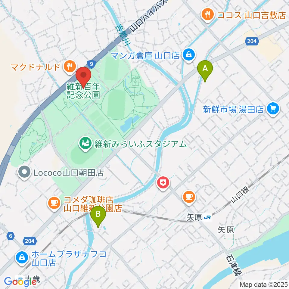 維新大晃アリーナ周辺のホテル一覧地図