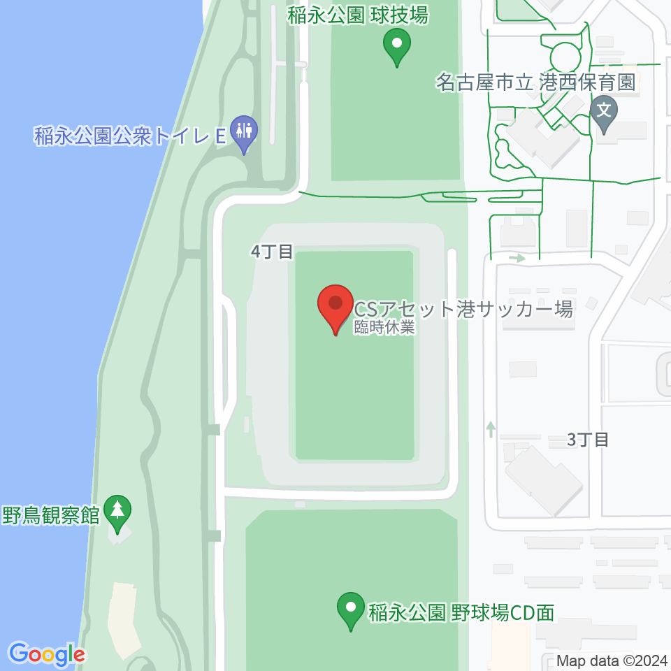 CSアセット港サッカー場周辺のホテル一覧地図