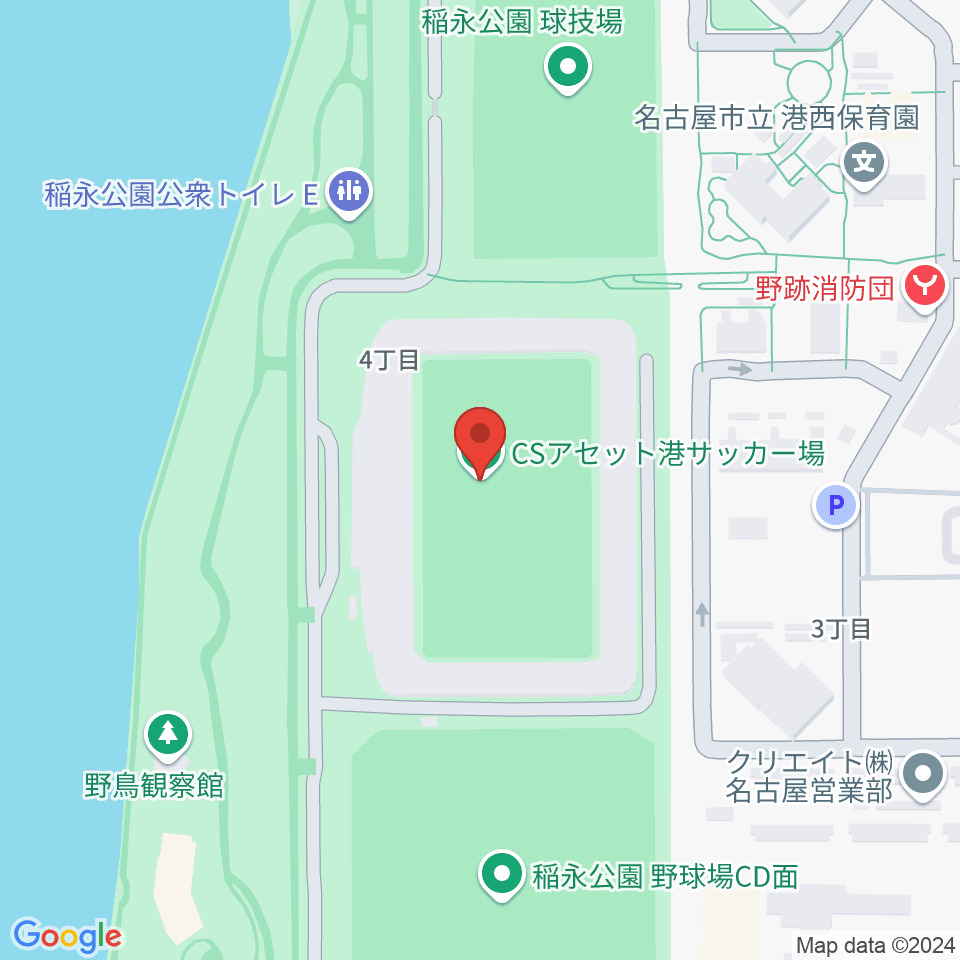 CSアセット港サッカー場周辺のホテル一覧地図