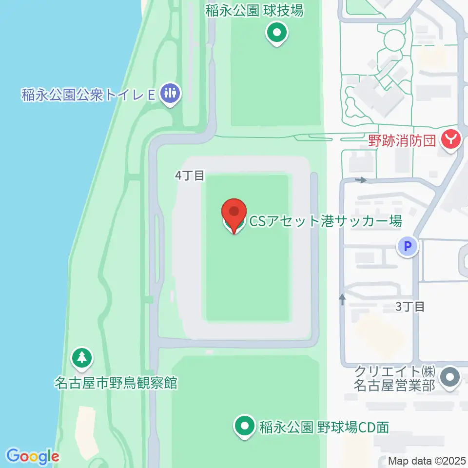 CSアセット港サッカー場周辺のホテル一覧地図