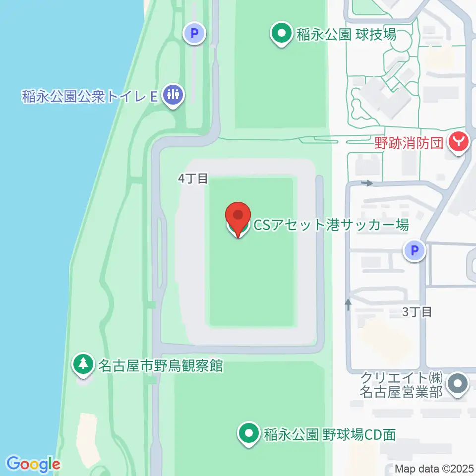 CSアセット港サッカー場周辺のホテル一覧地図