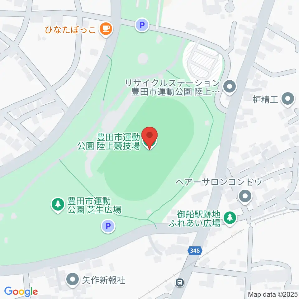 豊田市運動公園陸上競技場周辺のホテル一覧地図