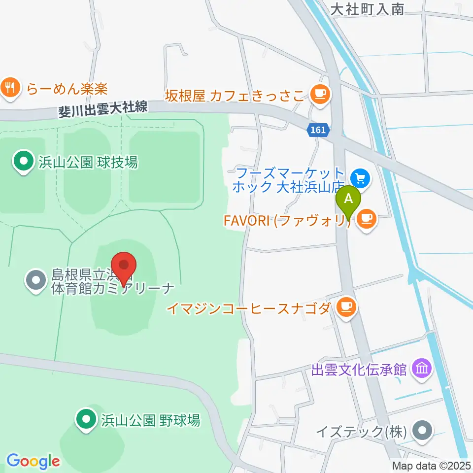 島根県立浜山公園陸上競技場周辺のホテル一覧地図