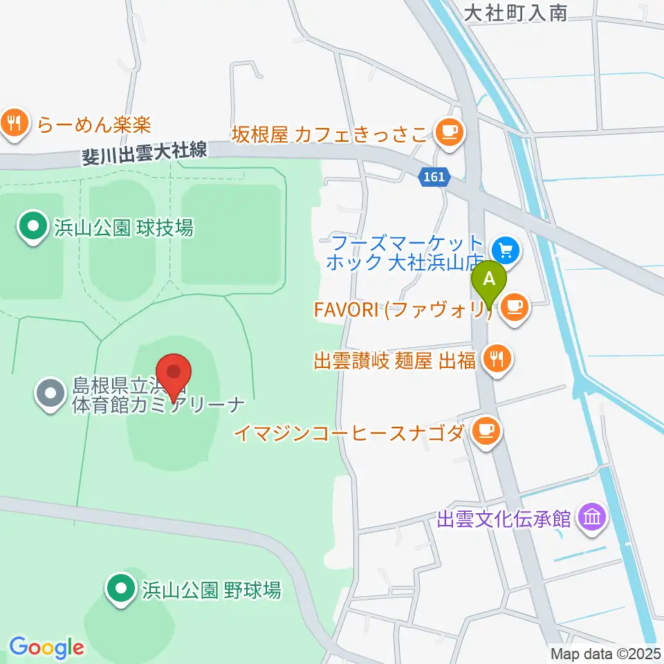 島根県立浜山公園陸上競技場周辺のホテル一覧地図