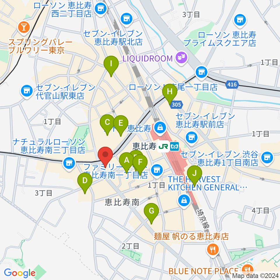 スマイルヴォイス恵比寿校周辺のホテル一覧地図