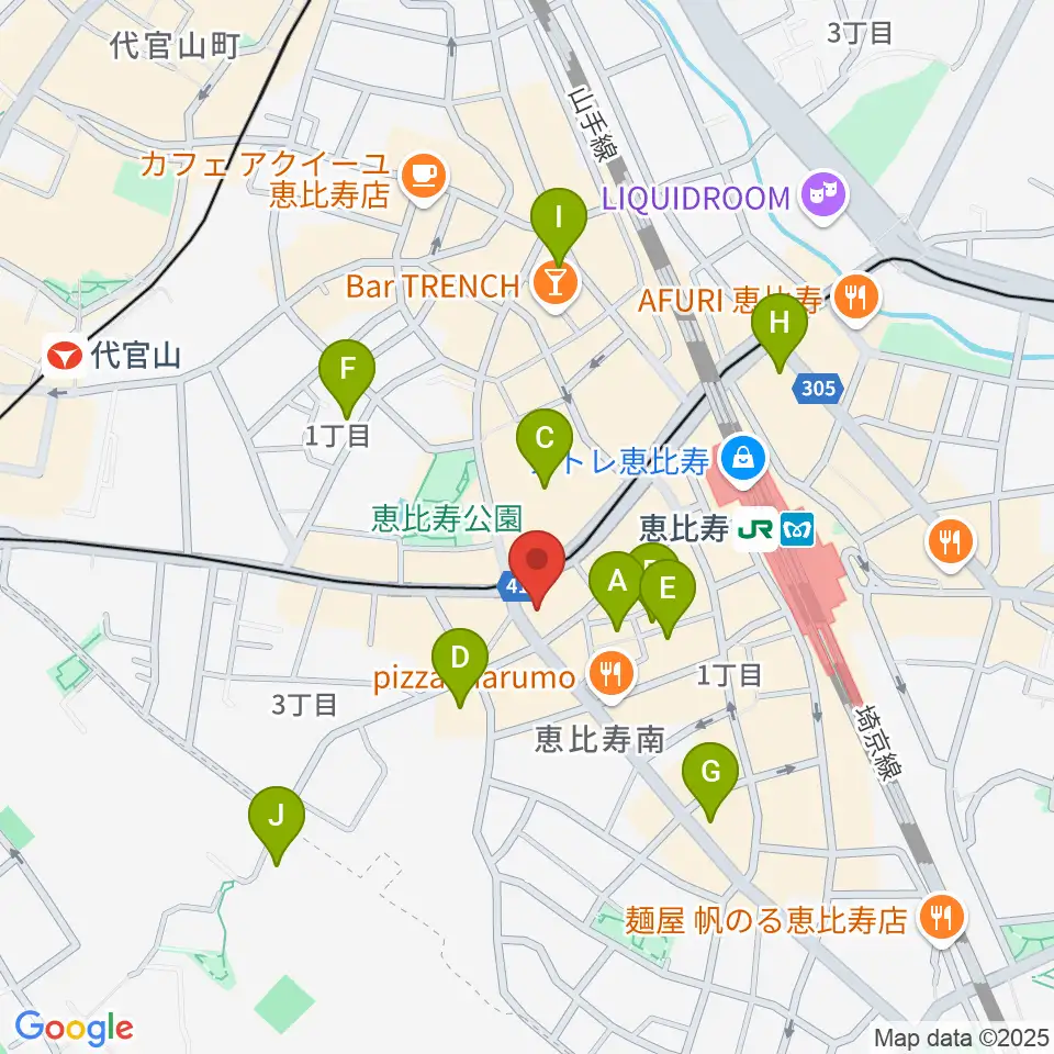 スマイルヴォイス恵比寿校周辺のホテル一覧地図