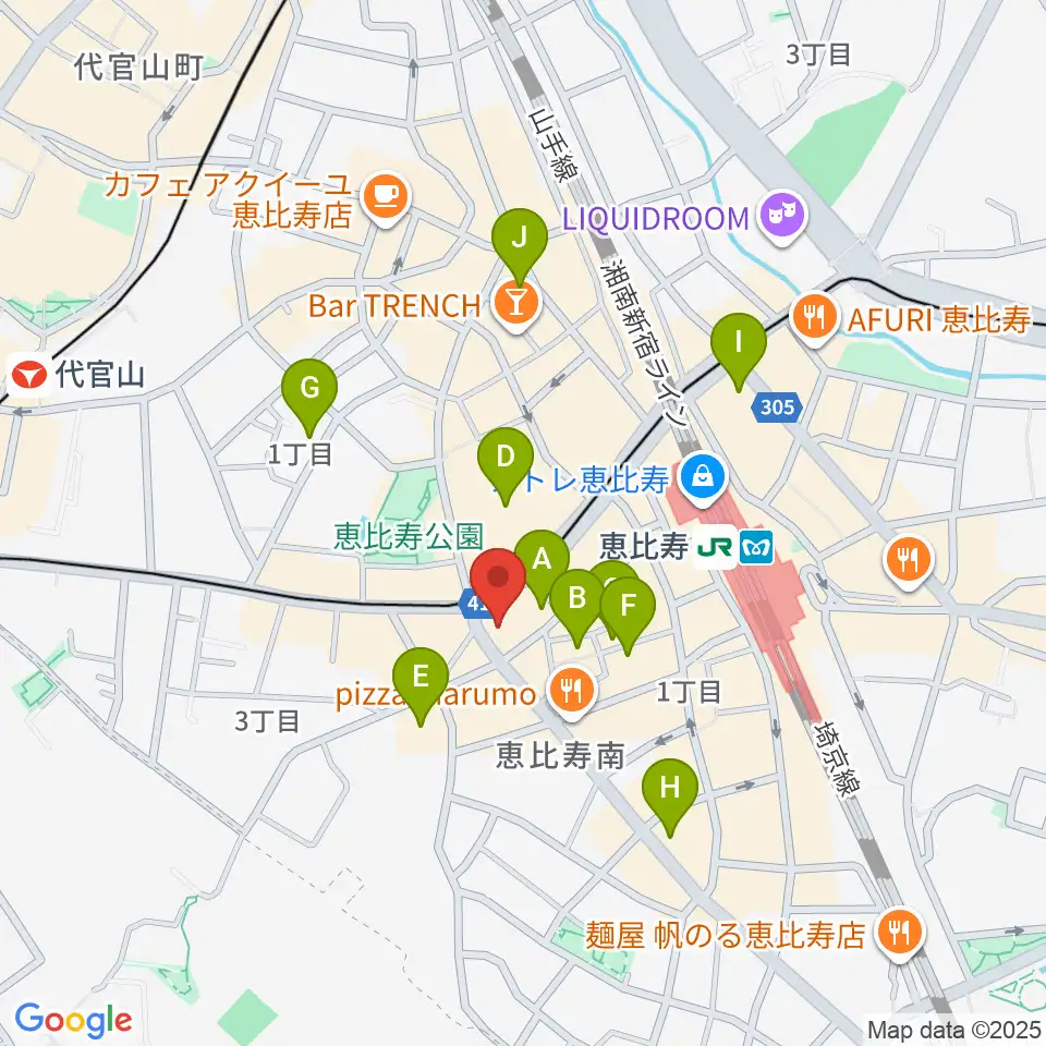 スマイルヴォイス恵比寿校周辺のホテル一覧地図