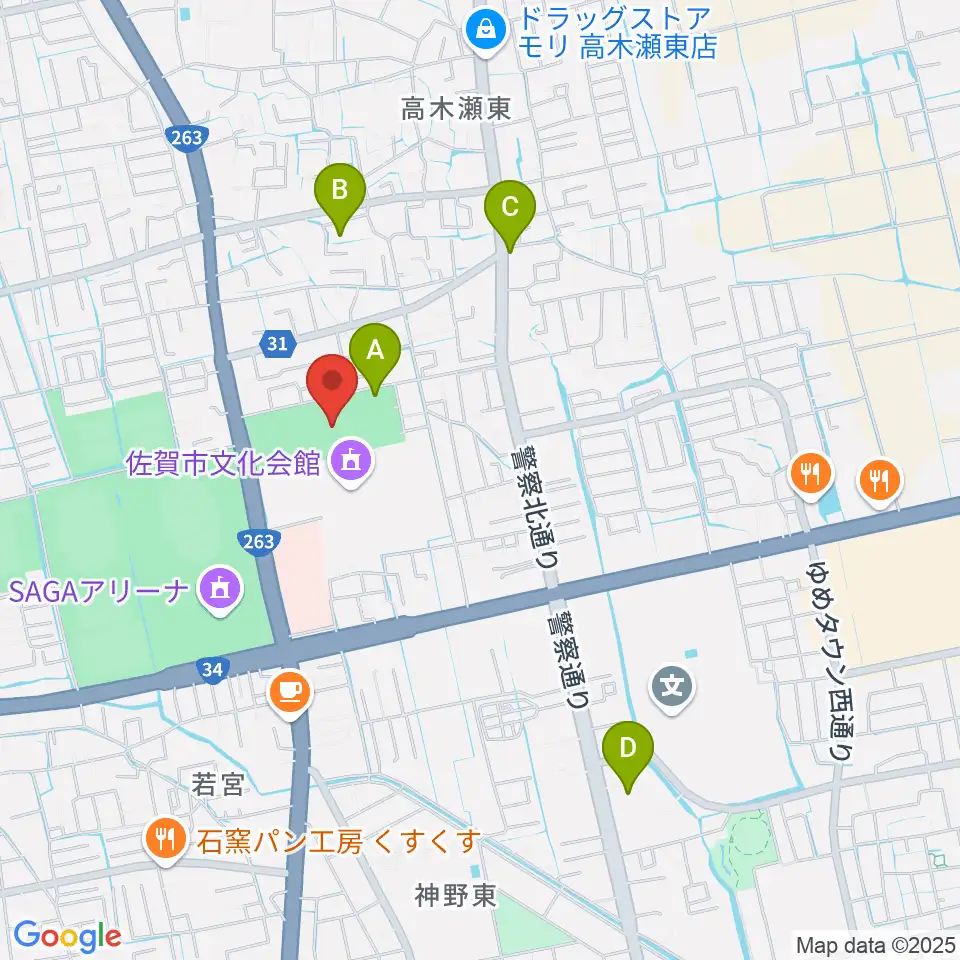 SAGAプラザ 総合体育館周辺のホテル一覧地図