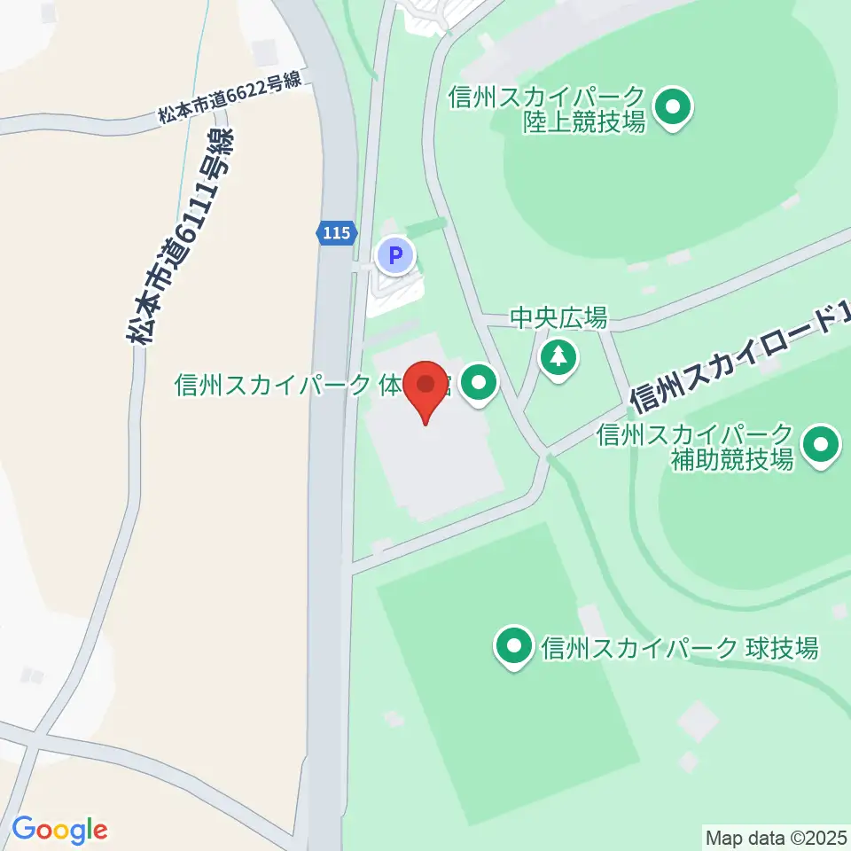 信州スカイパーク体育館周辺のホテル一覧地図
