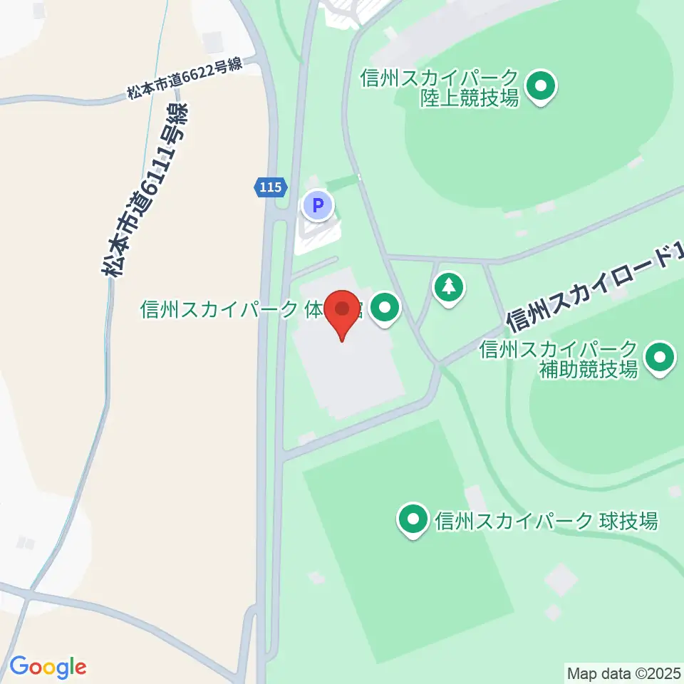 信州スカイパーク体育館周辺のホテル一覧地図