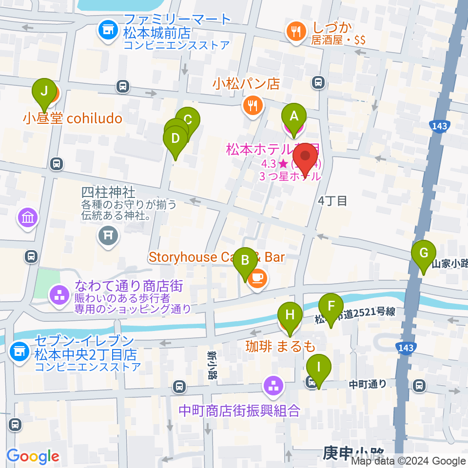 上土ふれあいホール周辺のホテル一覧地図