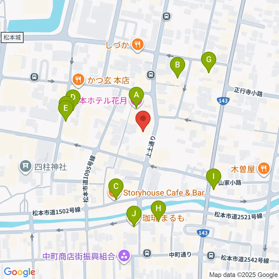 上土ふれあいホール周辺のホテル一覧地図