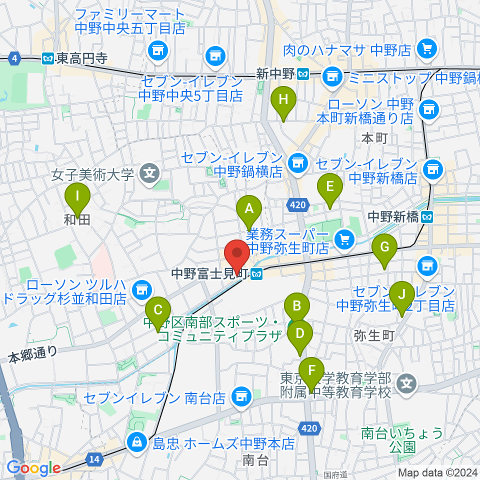 SG STUDIO周辺のホテル一覧地図