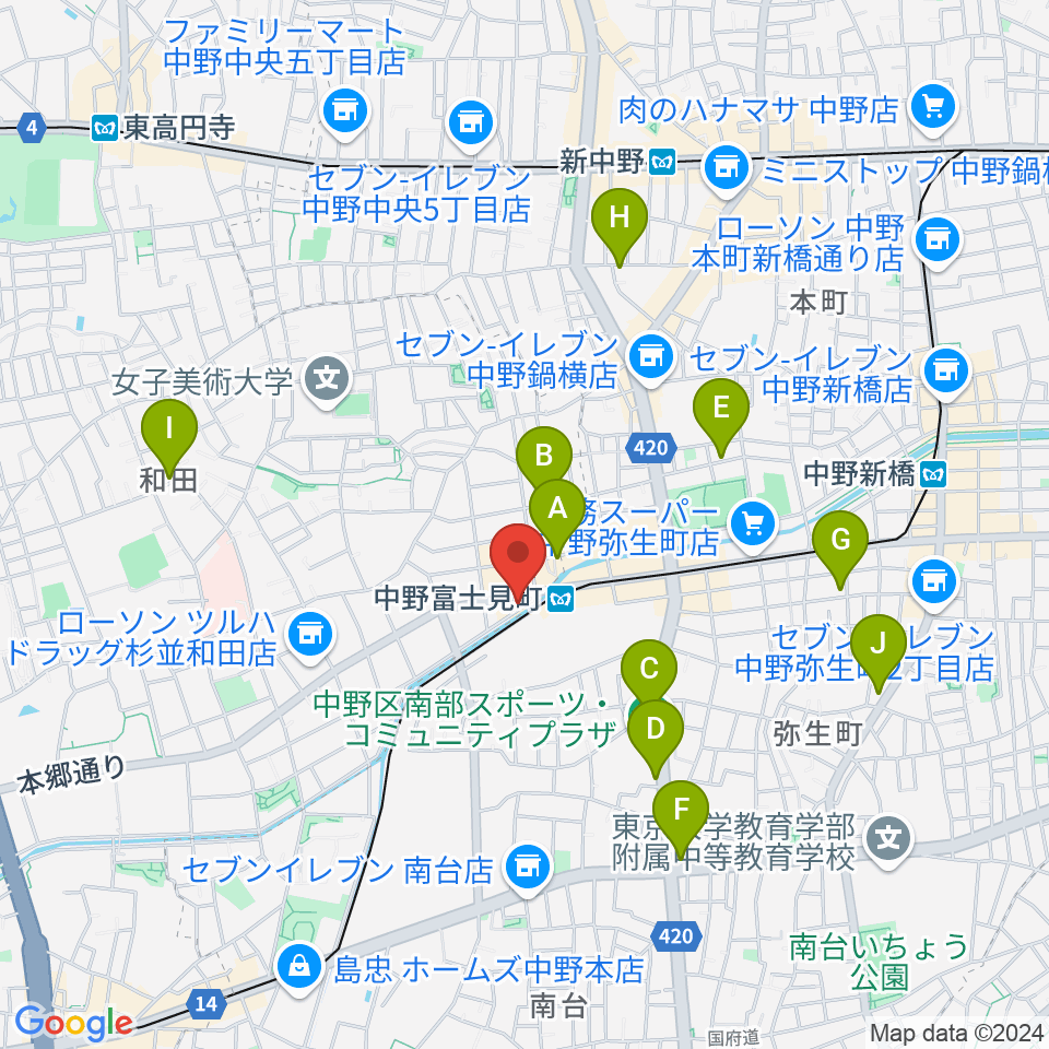 SG STUDIO周辺のホテル一覧地図