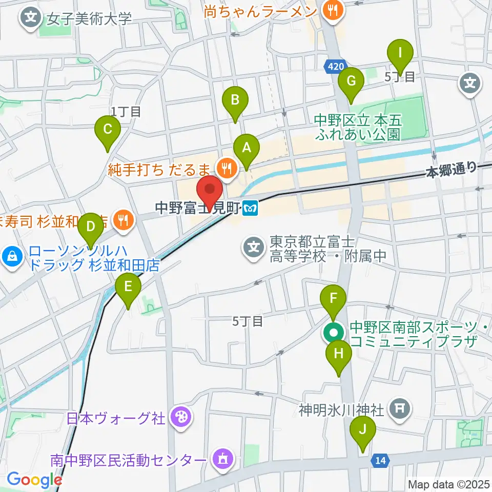SG STUDIO周辺のホテル一覧地図