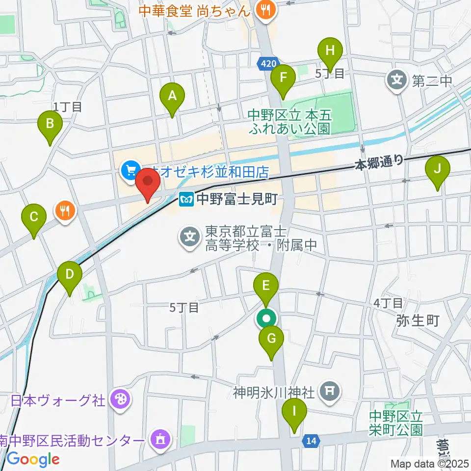 SG STUDIO周辺のホテル一覧地図