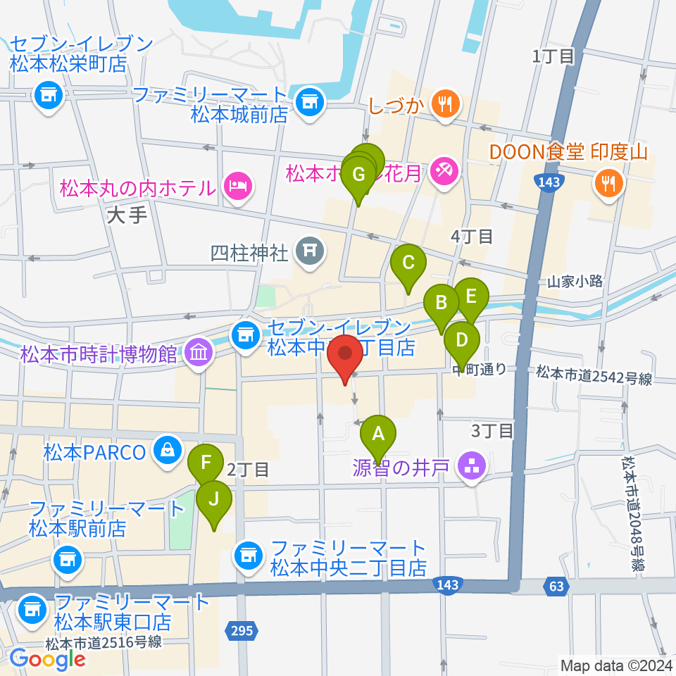 音楽社周辺のホテル一覧地図