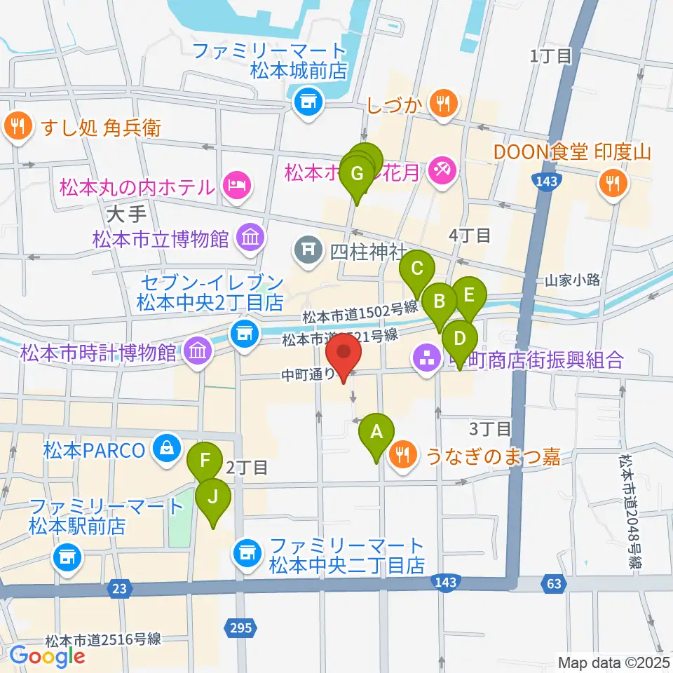 音楽社周辺のホテル一覧地図