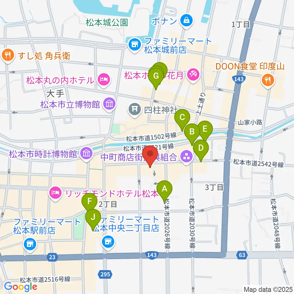 音楽社周辺のホテル一覧地図
