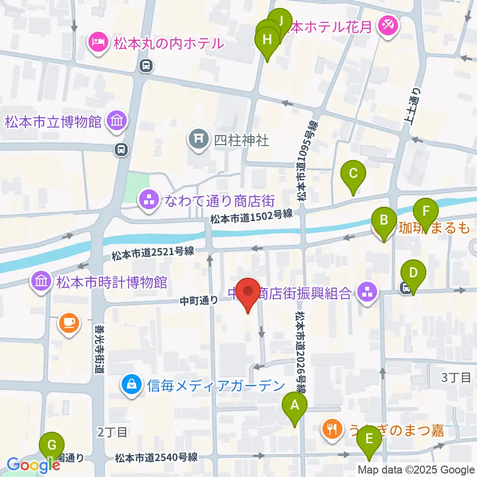 音楽社周辺のホテル一覧地図